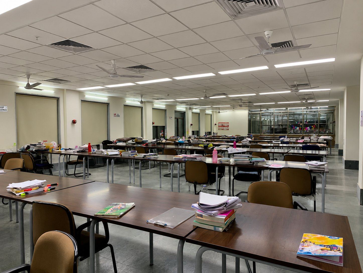 A library reading room at BJMC Ahmedabad