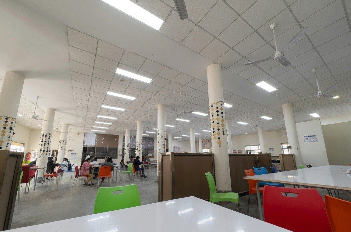 A modern library / study area at BJMC Ahmedabad