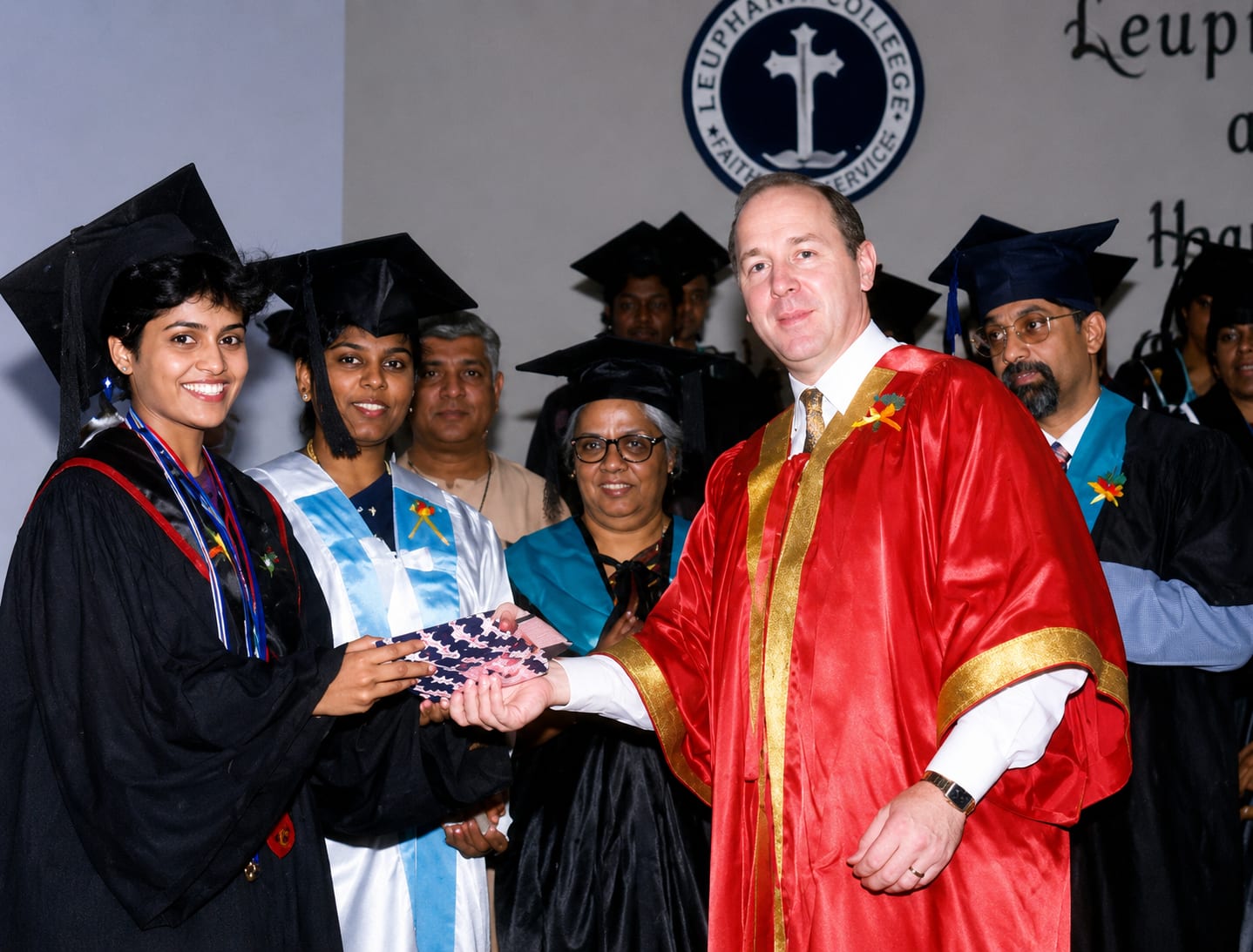 Faculty and graduands at a CMC Vellore convocation ceremony