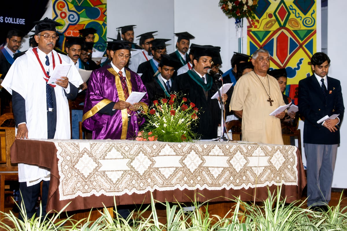 A CMC Vellore graduate receiving her degree at the convocation ceremony