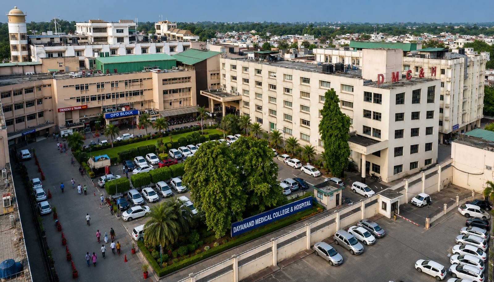The main entrance of Dayanand Medical College & Hospital, Ludhiana