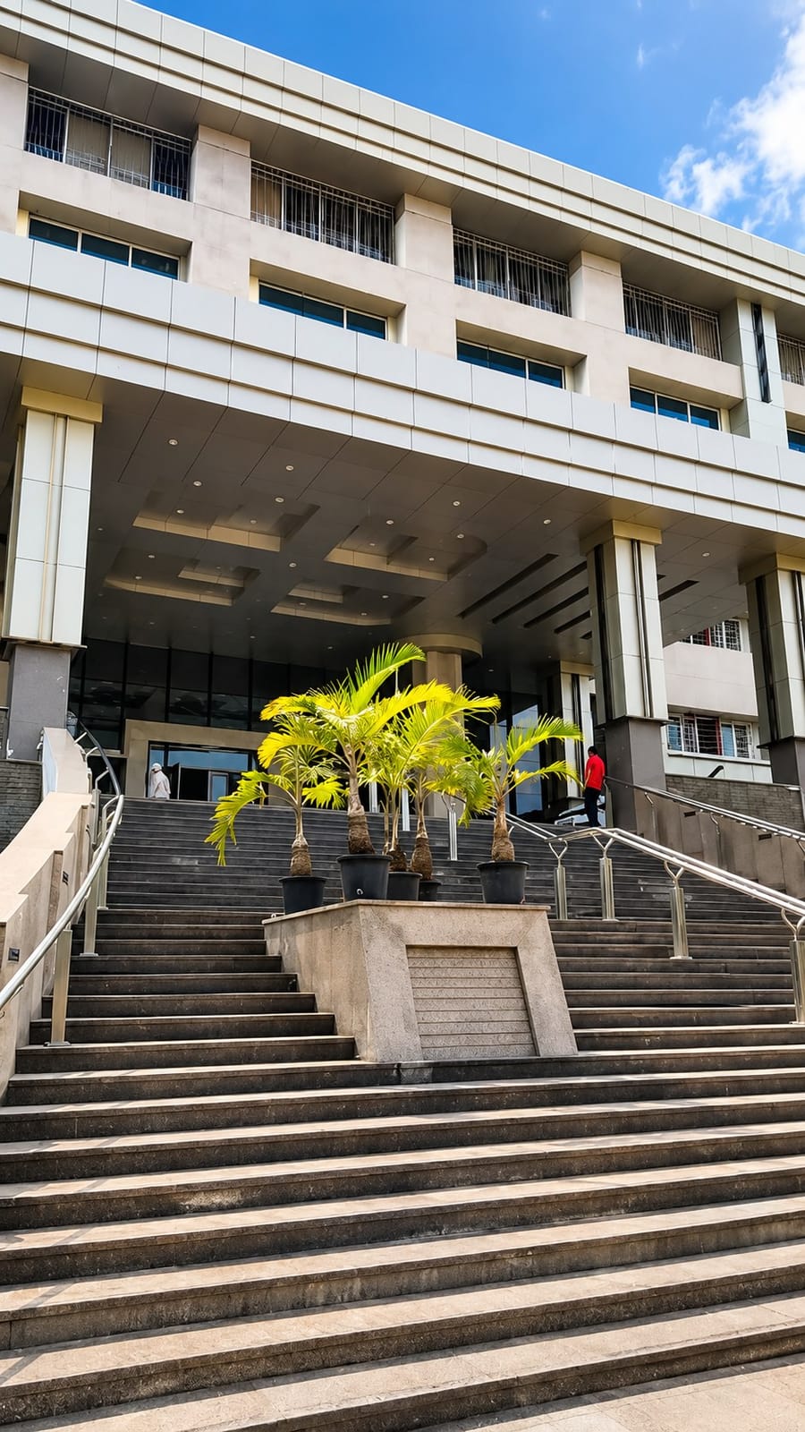 A building entrance at Dr. D. Y. Patil Medical College, Pune