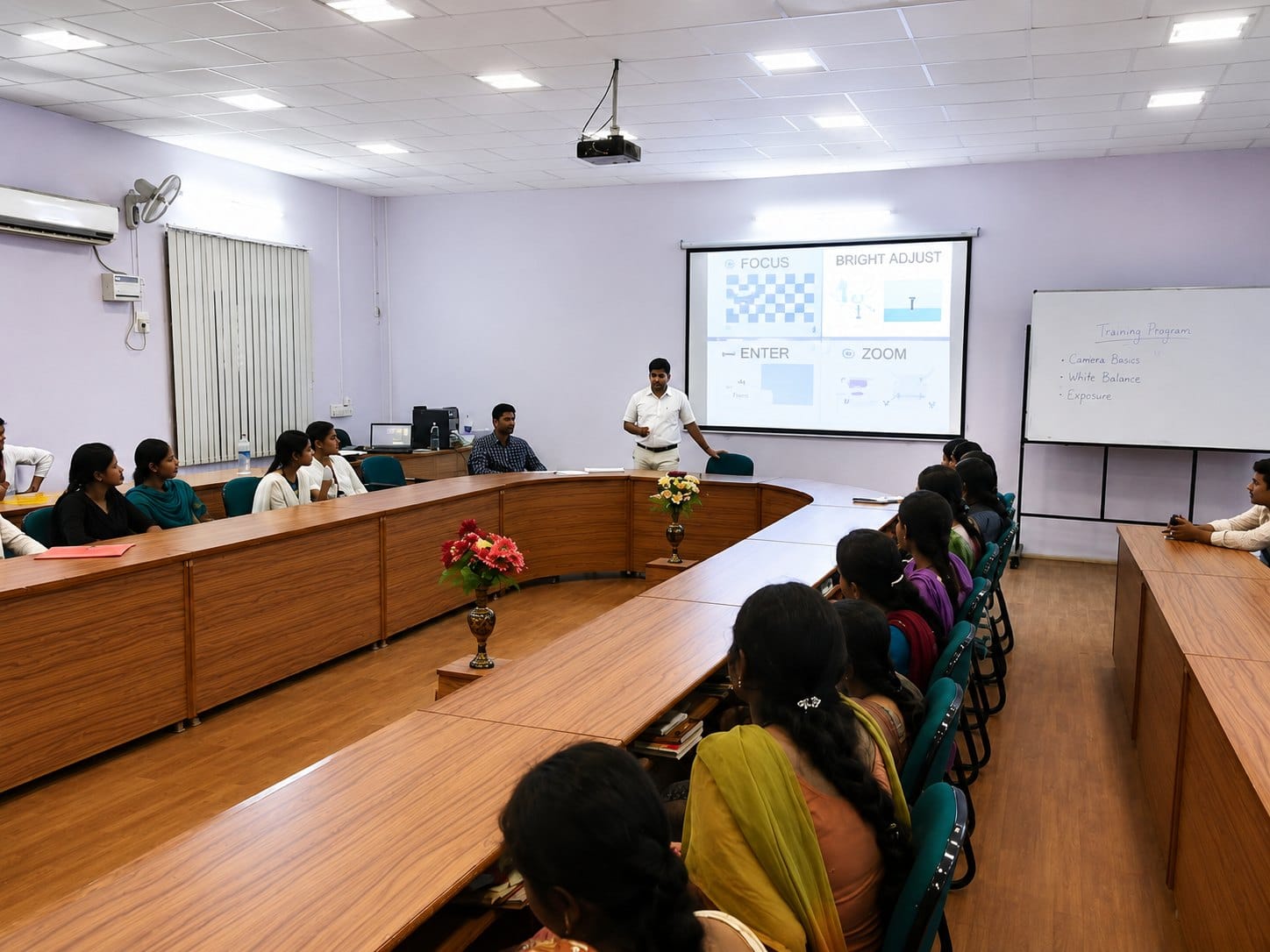 A seminar in progress at Fathima Institute of Medical Sciences, Kadapa