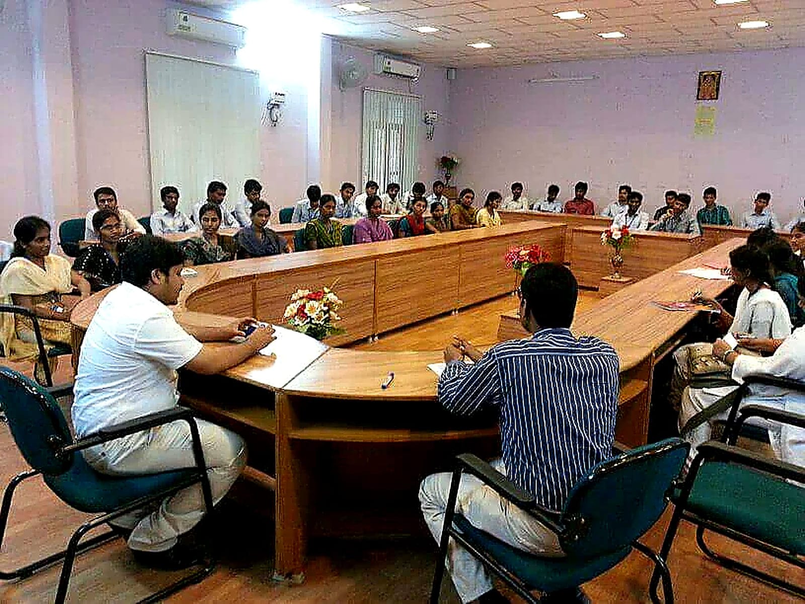A group discussion room at Fathima Institute of Medical Sciences, Kadapa