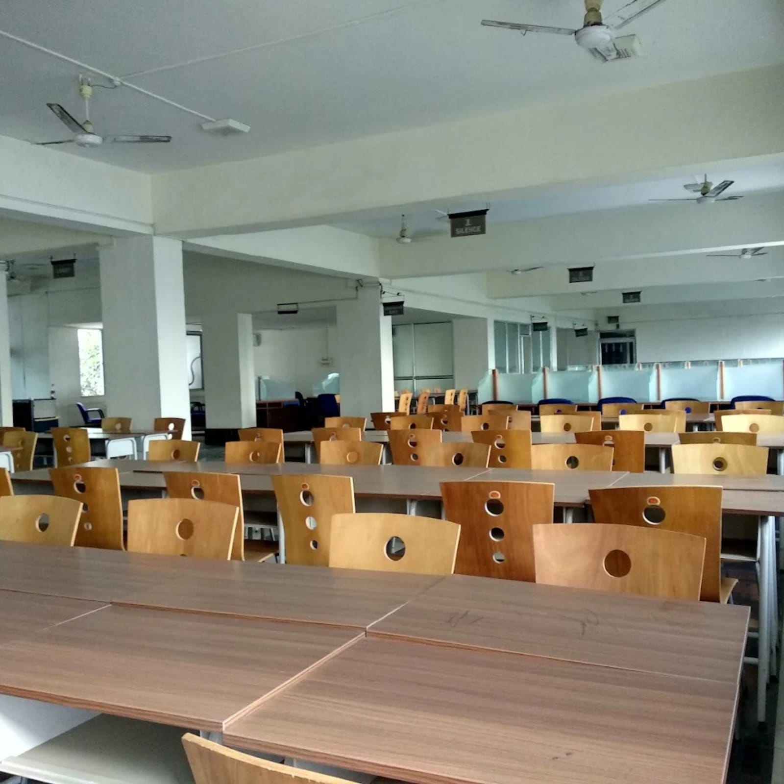The Central Library reading hall at Gauhati Medical College, Guwahati