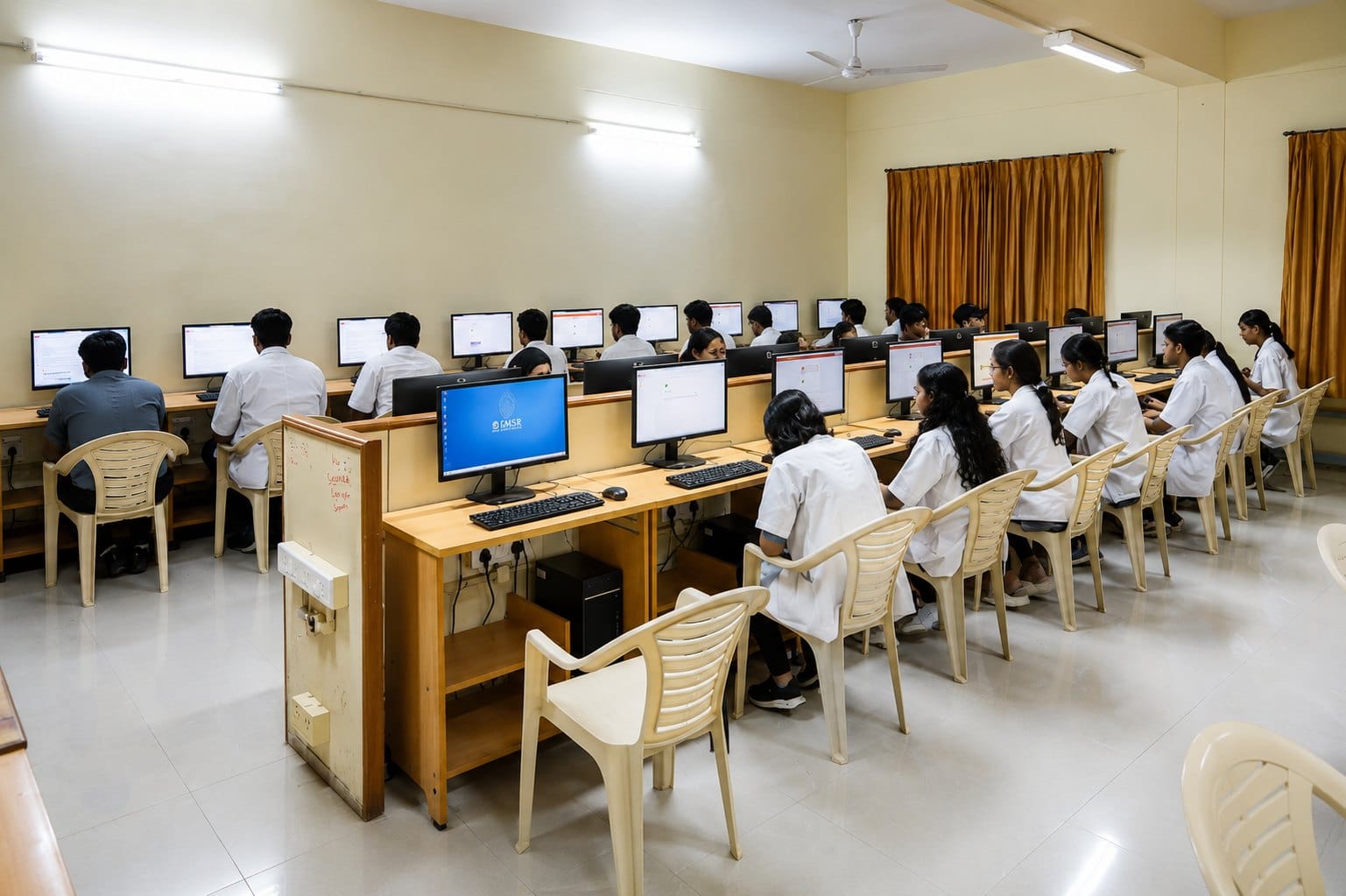 A computer laboratory at GIMSR, Visakhapatnam
