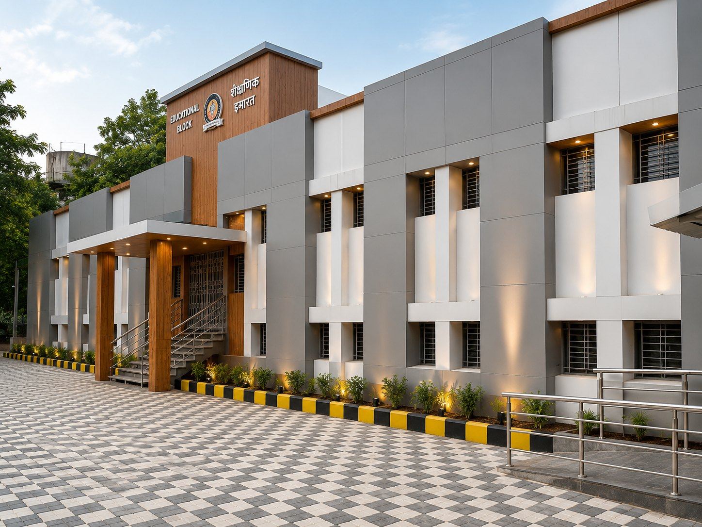The Educational Block at GMC Amravati (angled view)
