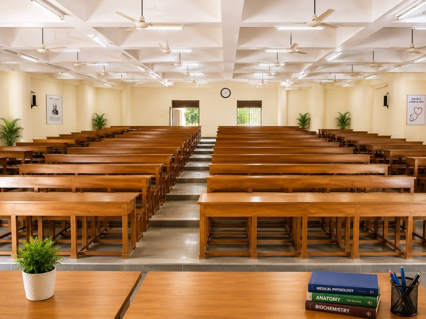 A lecture hall at Government Medical College, Ananthapuram