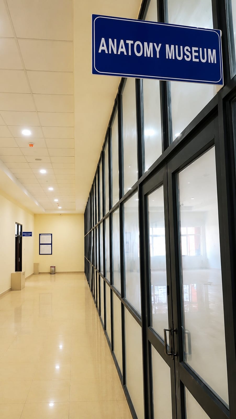 The Anatomy Museum corridor at Government Medical College, Eluru