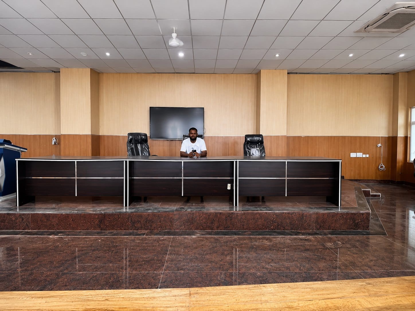 A seminar hall at Government Medical College, Machilipatnam