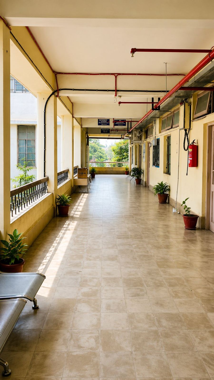 An interior corridor at GMC Miraj