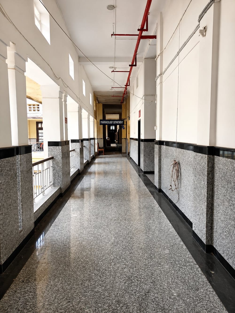 An academic corridor at GMC Nagpur