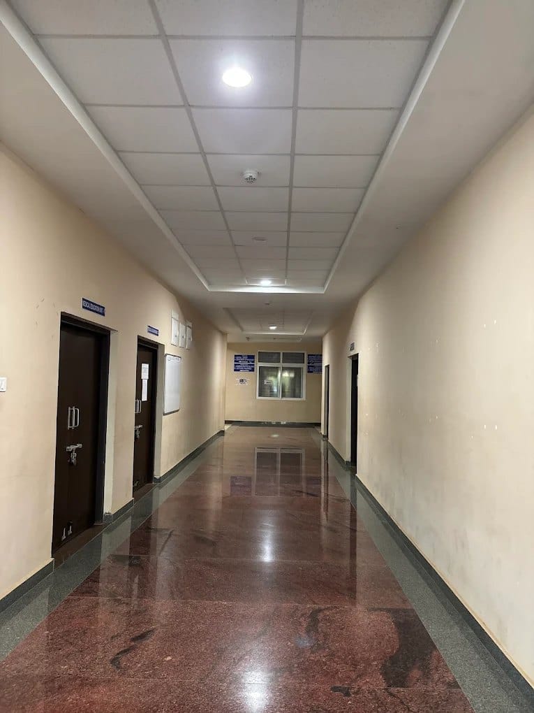 A corridor inside Government Medical College, Rajamahendravaram
