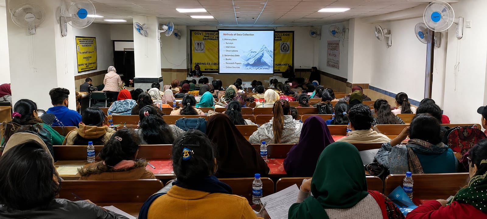 A seminar / lecture session at GMC Srinagar