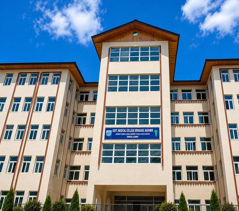 A modern academic block at Government Medical College, Srinagar