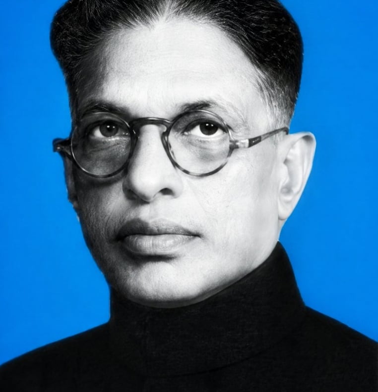 Portrait of Dr. C. O. Karunakaran, founding dean and first principal
