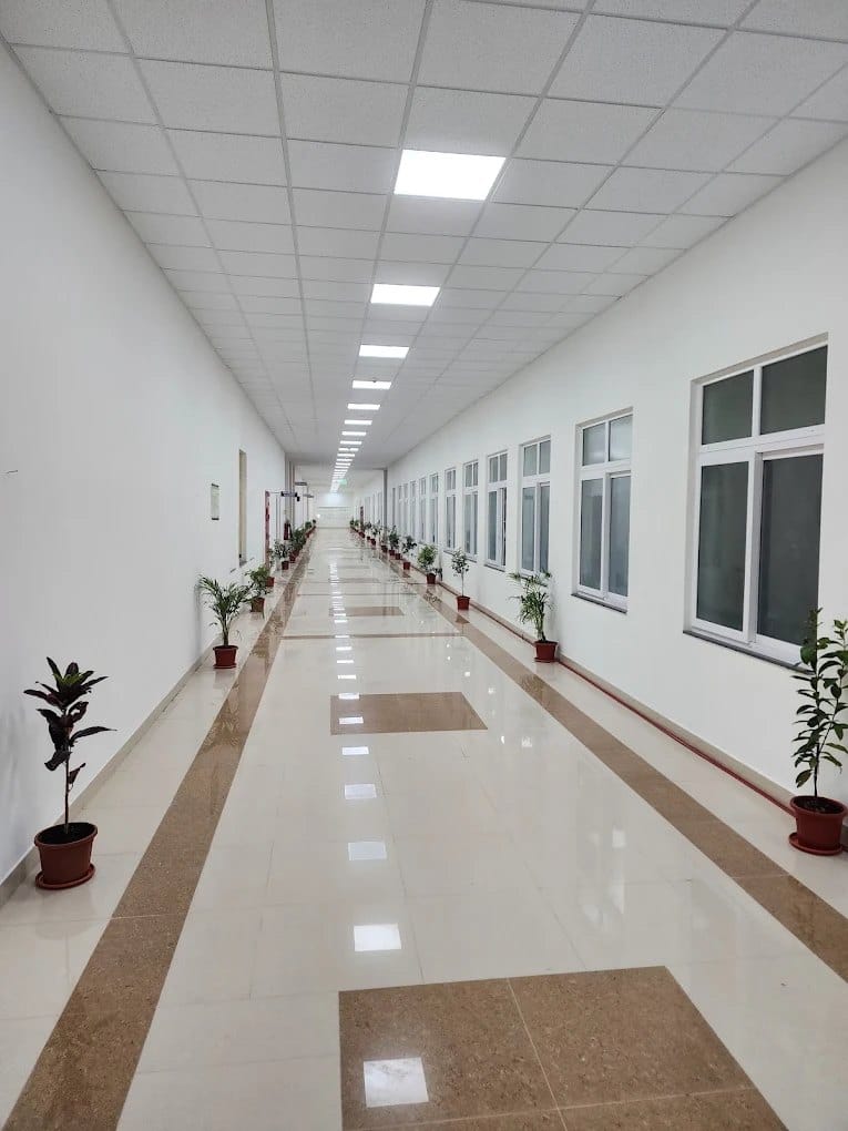 A corridor inside Government Medical College, Vizianagaram