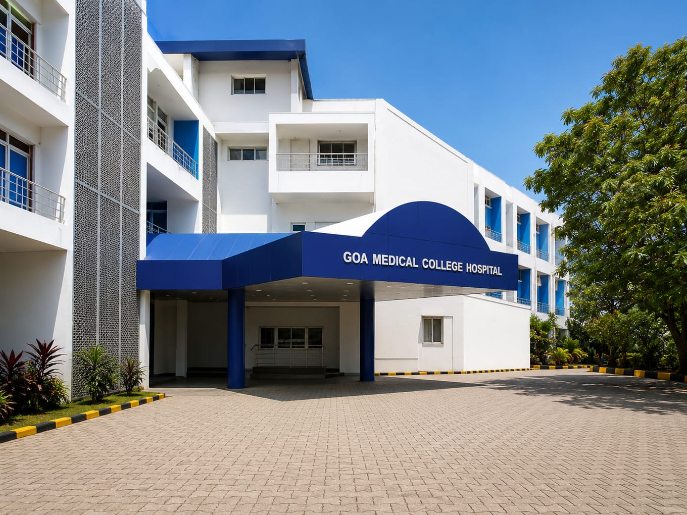The Goa Medical College Hospital (GMCH) building, Bambolim