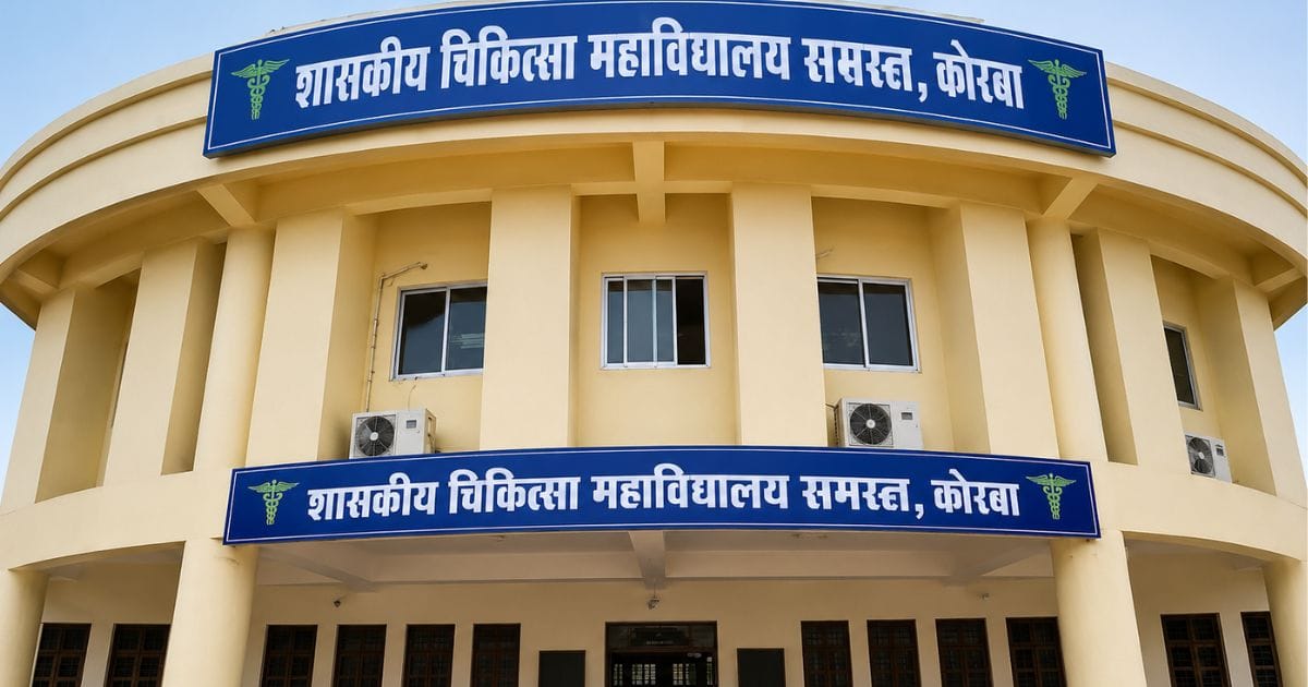 The Government Medical College, Korba main entrance