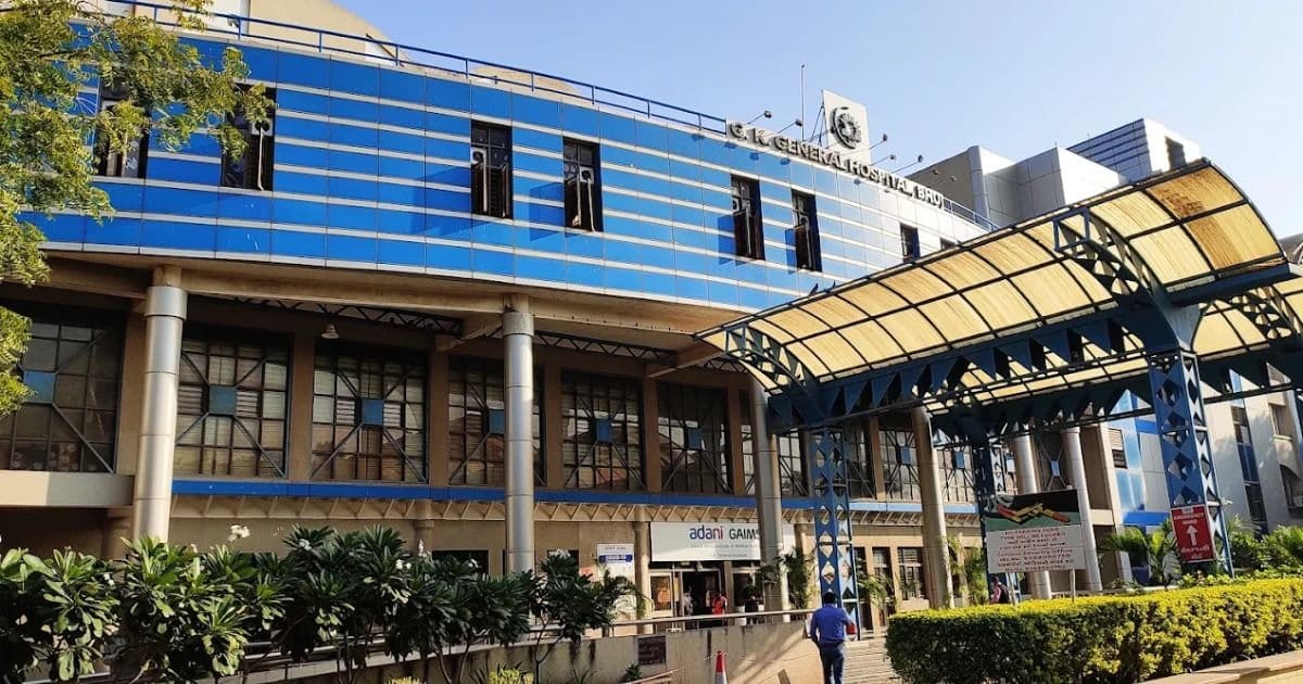 Gujarat Adani Institute of Medical Sciences main campus and entrance, Bhuj