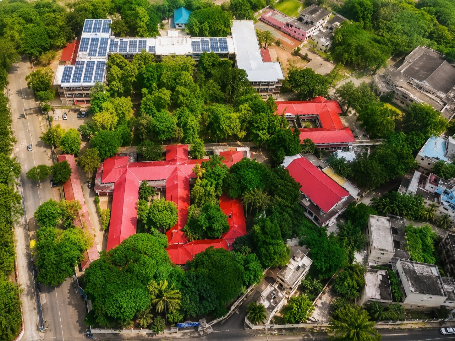 An aerial view of the Guntur Medical College campus