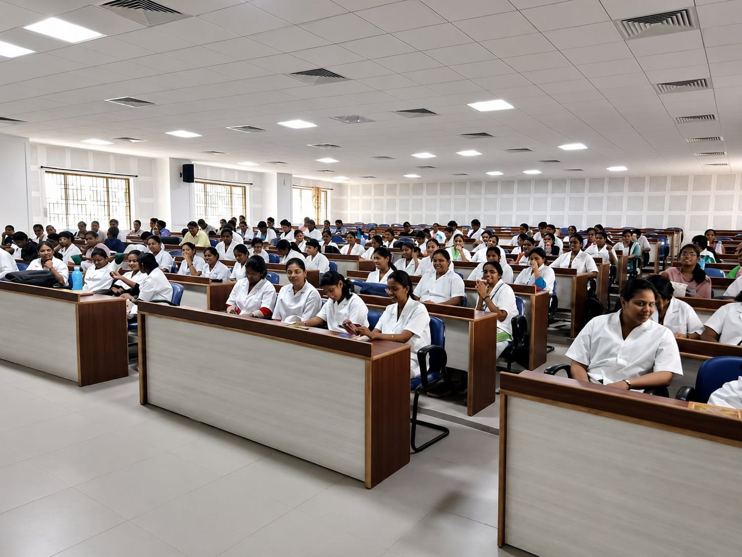Students in a lecture hall at GVPIHC&MT, Visakhapatnam