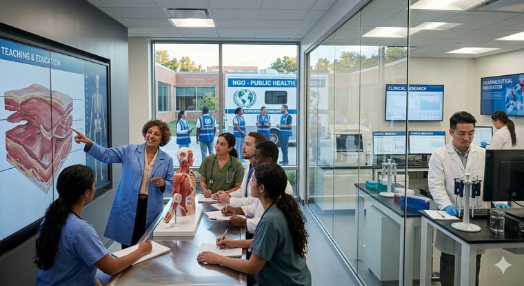 Medical teaching and research in a classroom setting