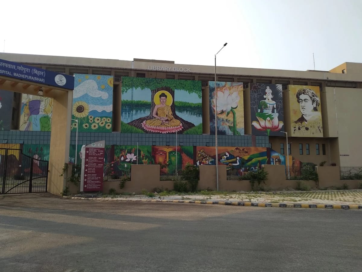 A Jannayak Karpoori Thakur Medical College library block, Madhepura