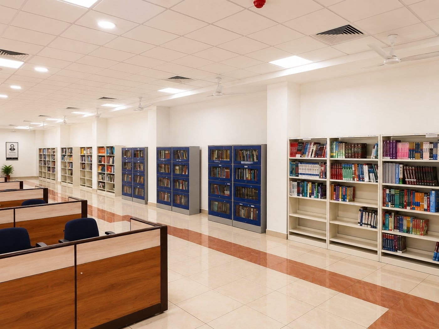Bookshelves in the JIPMER library