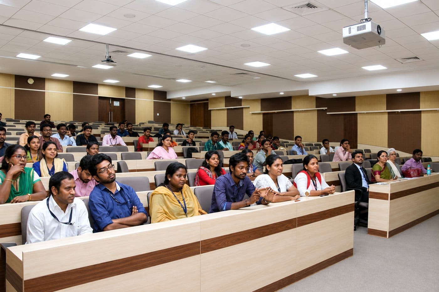 MBBS students during a lecture at JIPMER Puducherry