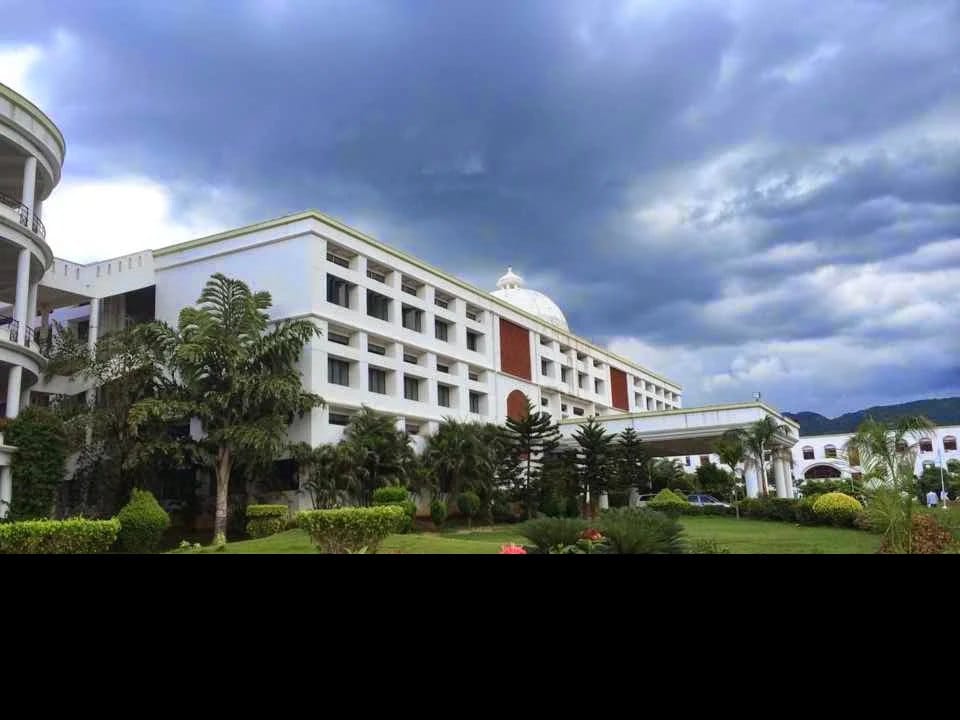 The Katuri Medical College building near the Kondaveedu hills, Guntur