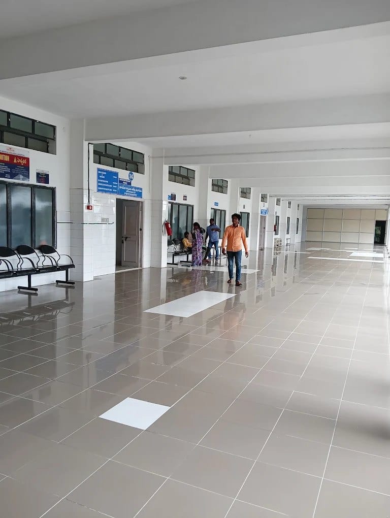 The outpatient (OPD) block at Katuri Medical College Hospital, Guntur