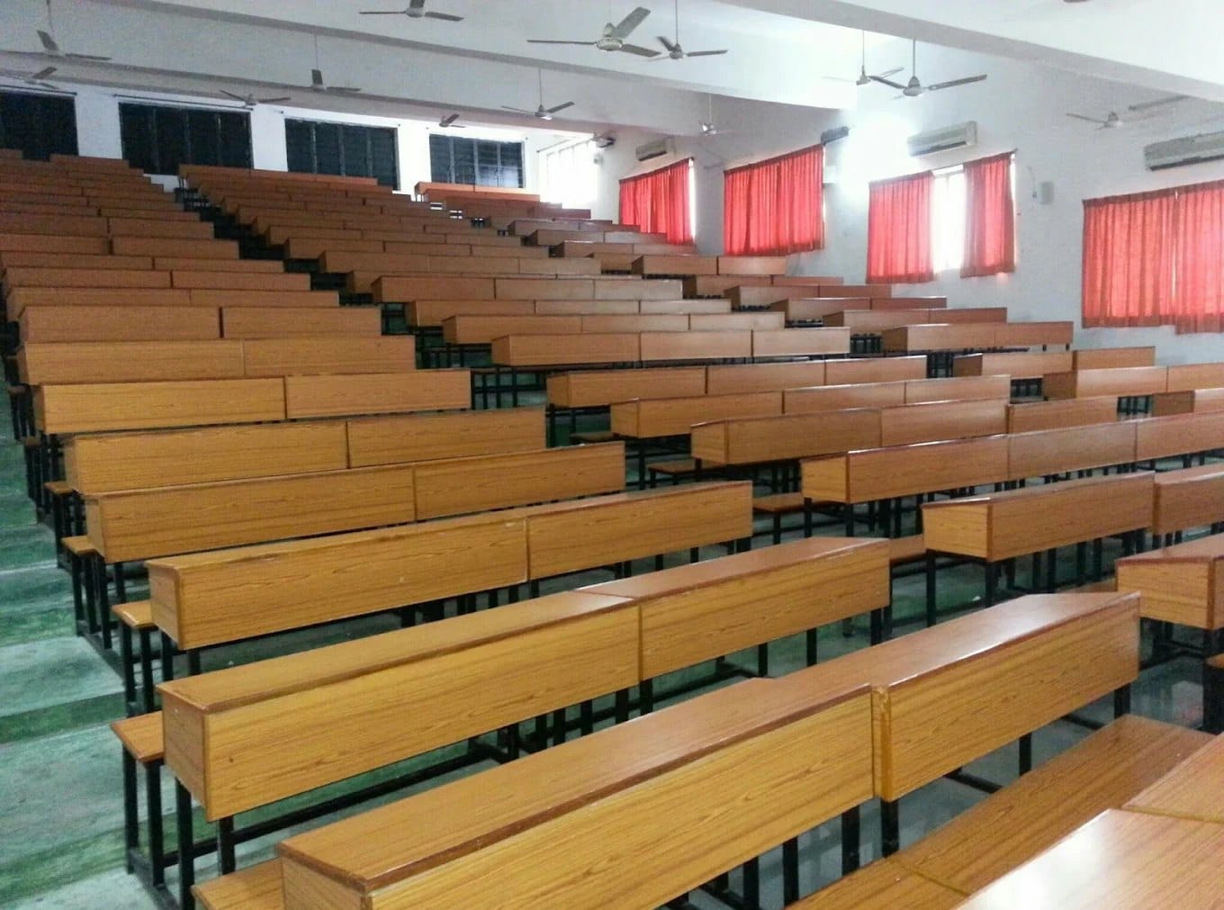 A tiered lecture hall at Katuri Medical College, Guntur