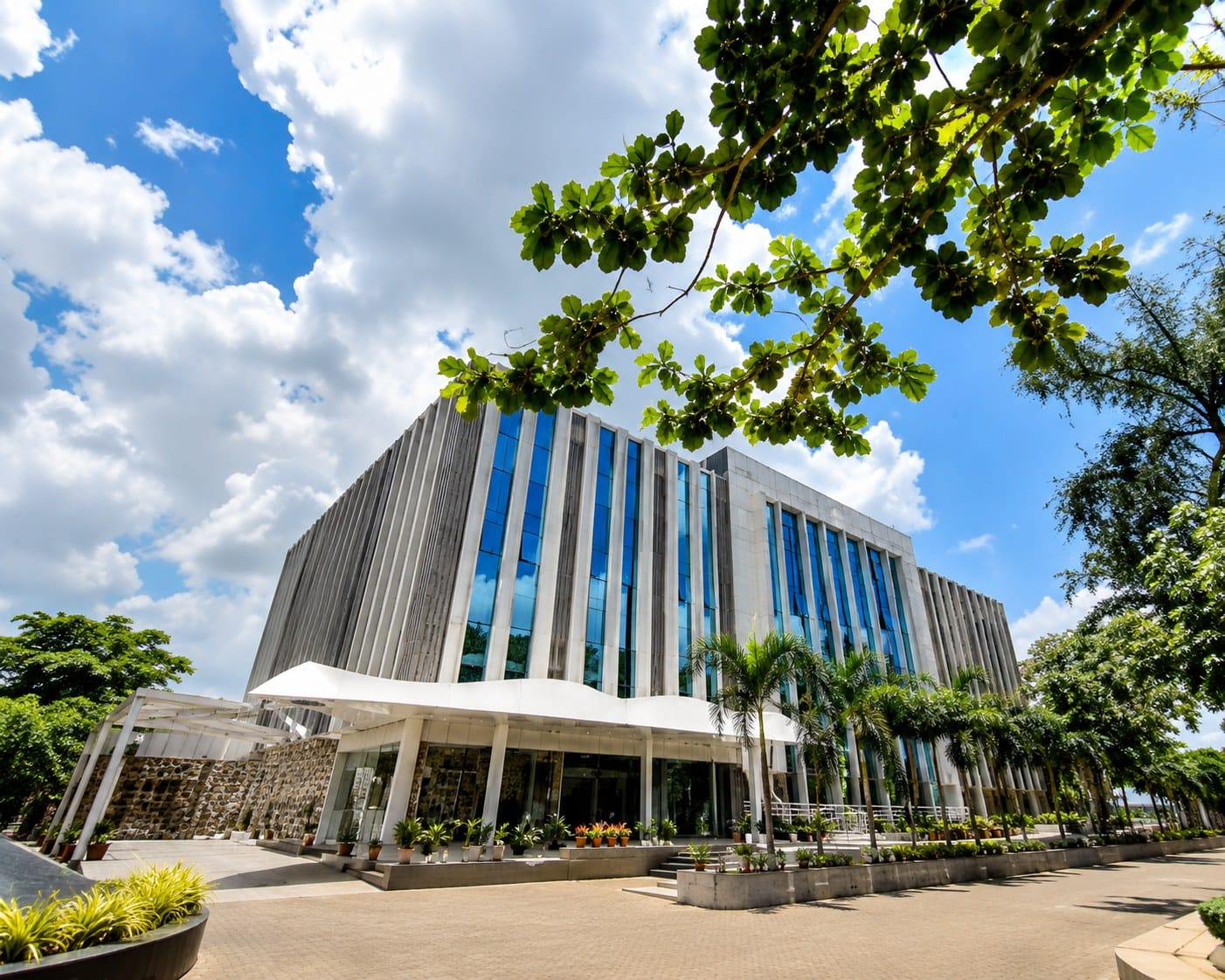 A modern academic / hospital building on the KIMS Bhubaneswar campus