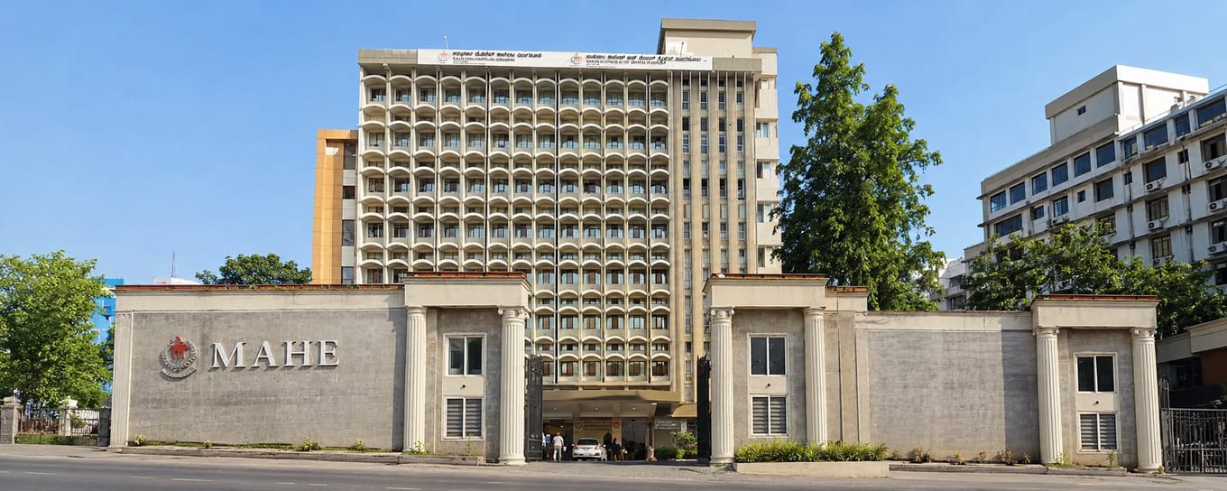The main building of Kasturba Medical College, Mangaluru