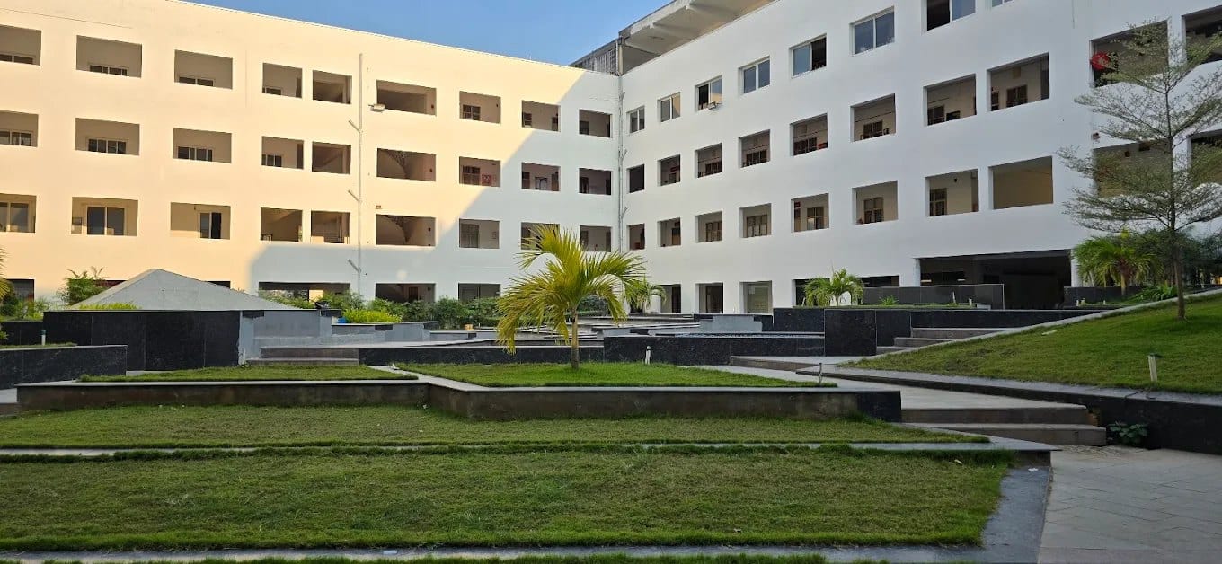 A KIMS hostel / residential block with courtyard, Amalapuram