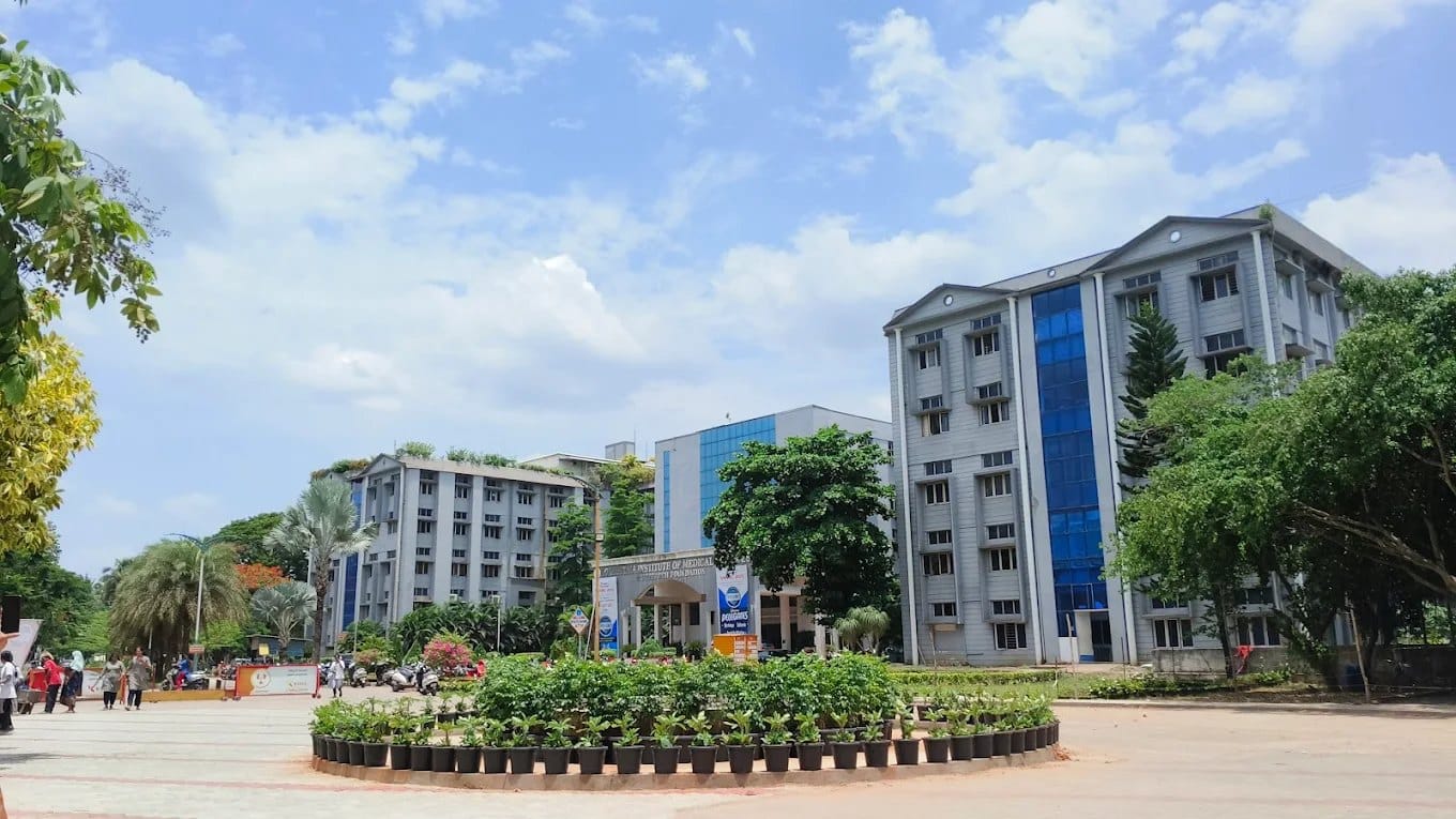 The KIMS campus with academic blocks, Amalapuram