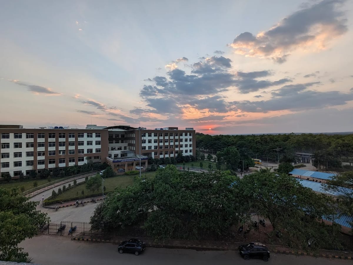 An academic block at Late Shri Baliram Kashyap Memorial Government Medical College, Jagdalpur
