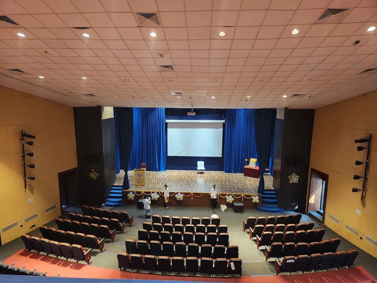 The auditorium at Late Shri Baliram Kashyap Memorial Government Medical College, Jagdalpur