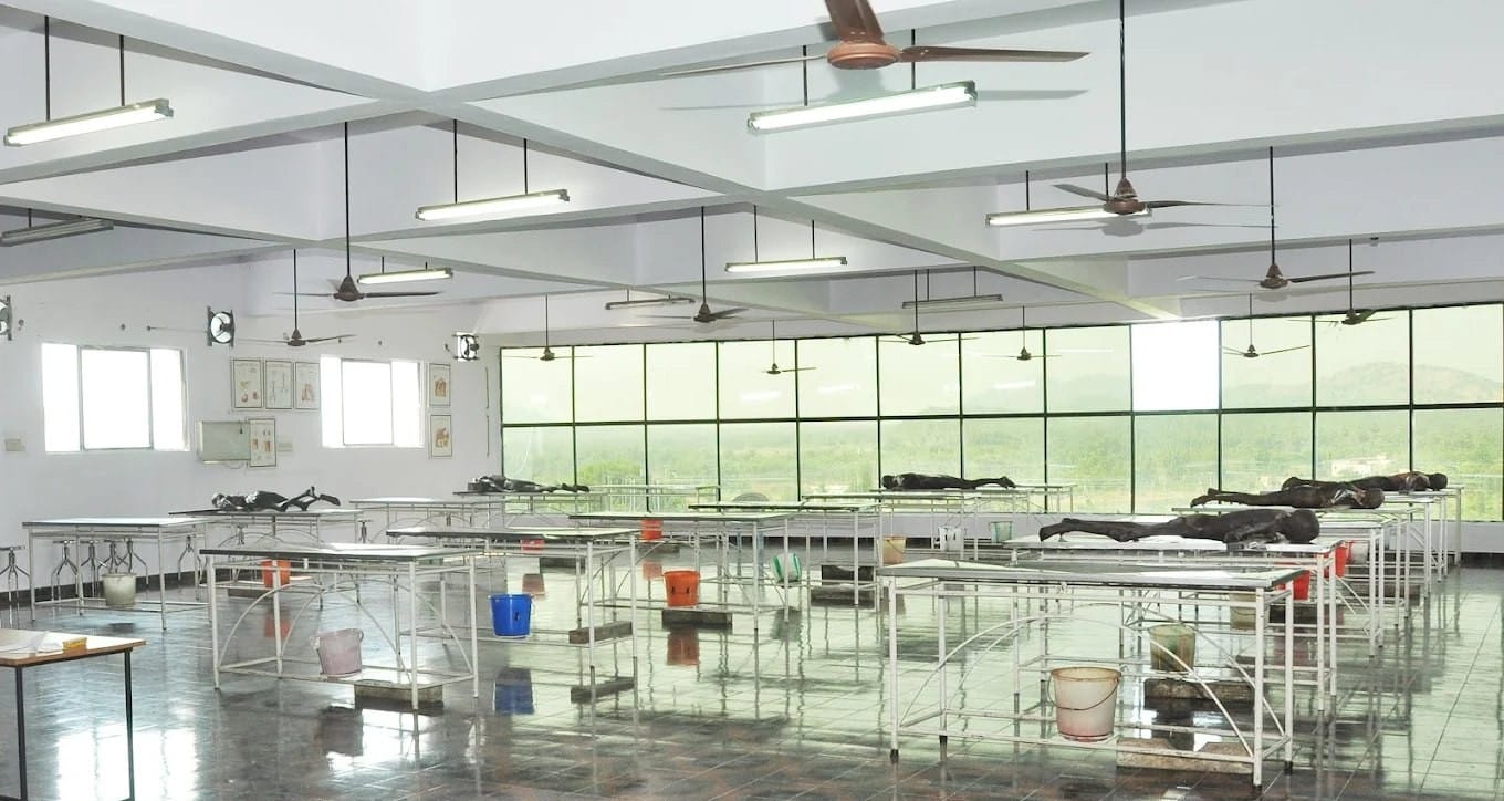 The anatomy dissection hall at MIMS, Nellimarla