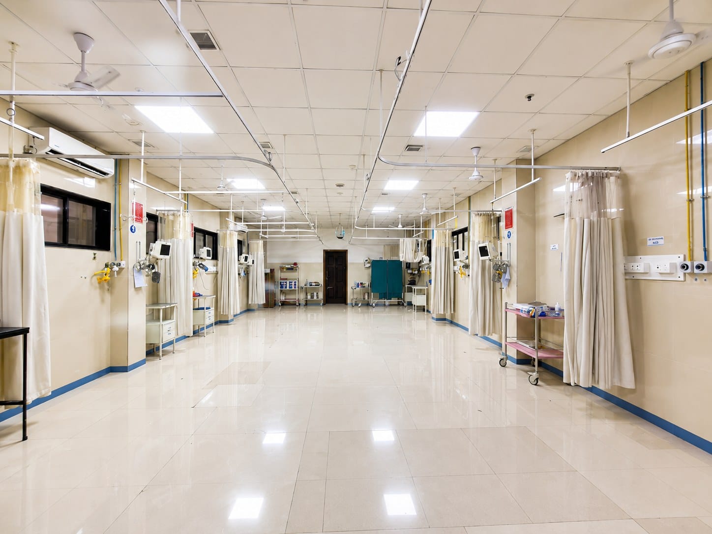 A ward / ICU at MGM Medical College Hospital, Navi Mumbai