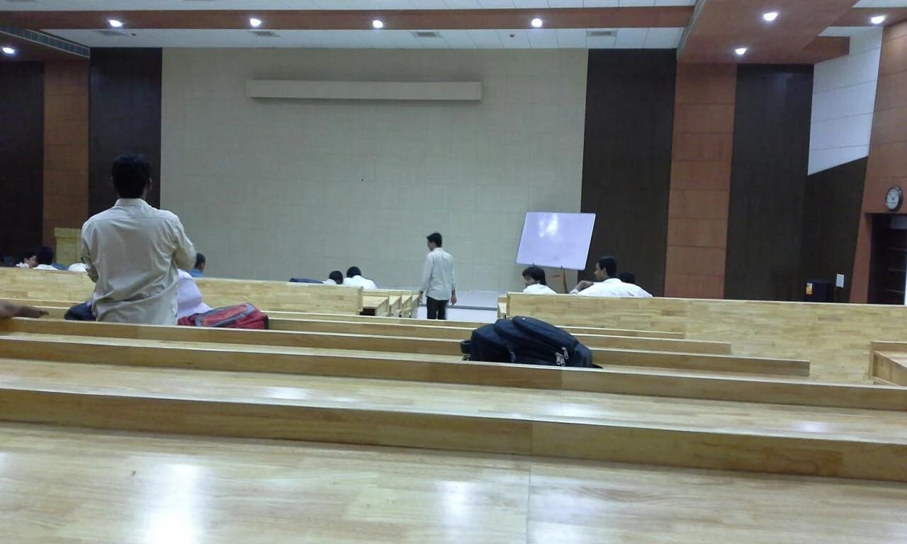 A lecture hall / auditorium at Narayana Medical College, Nellore