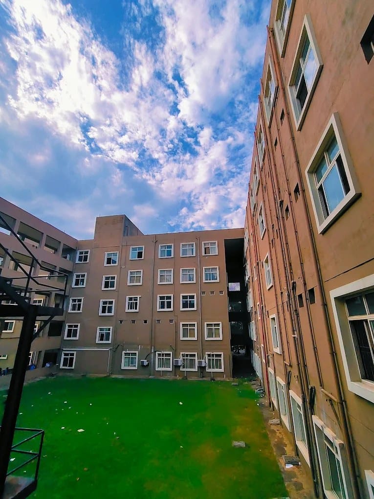A campus building at NRI Institute of Medical Sciences, Visakhapatnam