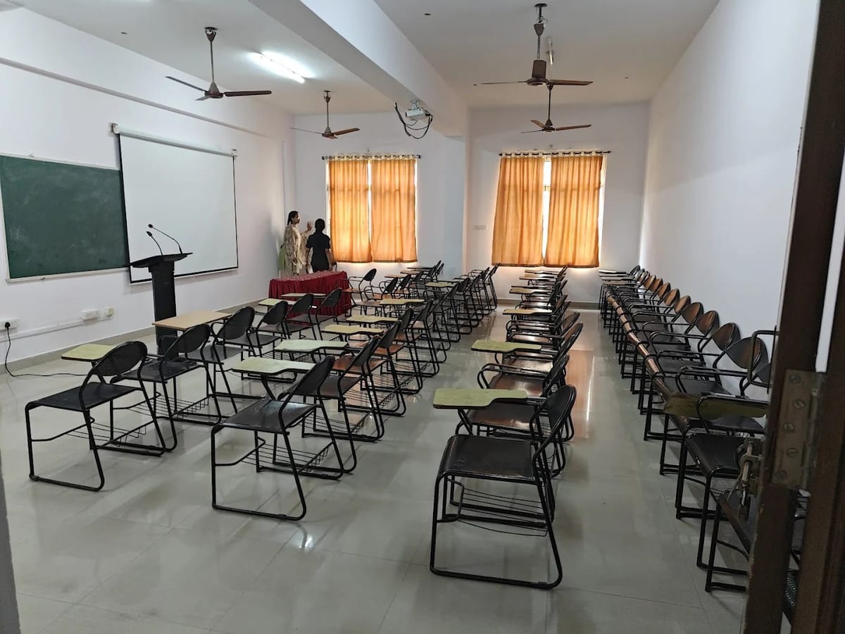 A classroom / lecture room at NRI Institute of Medical Sciences, Visakhapatnam