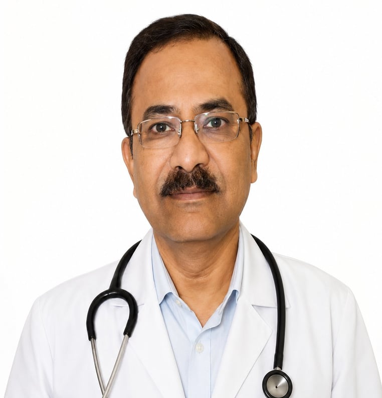 Portrait of Dr. Rakesh Sahay, Medical Superintendent
