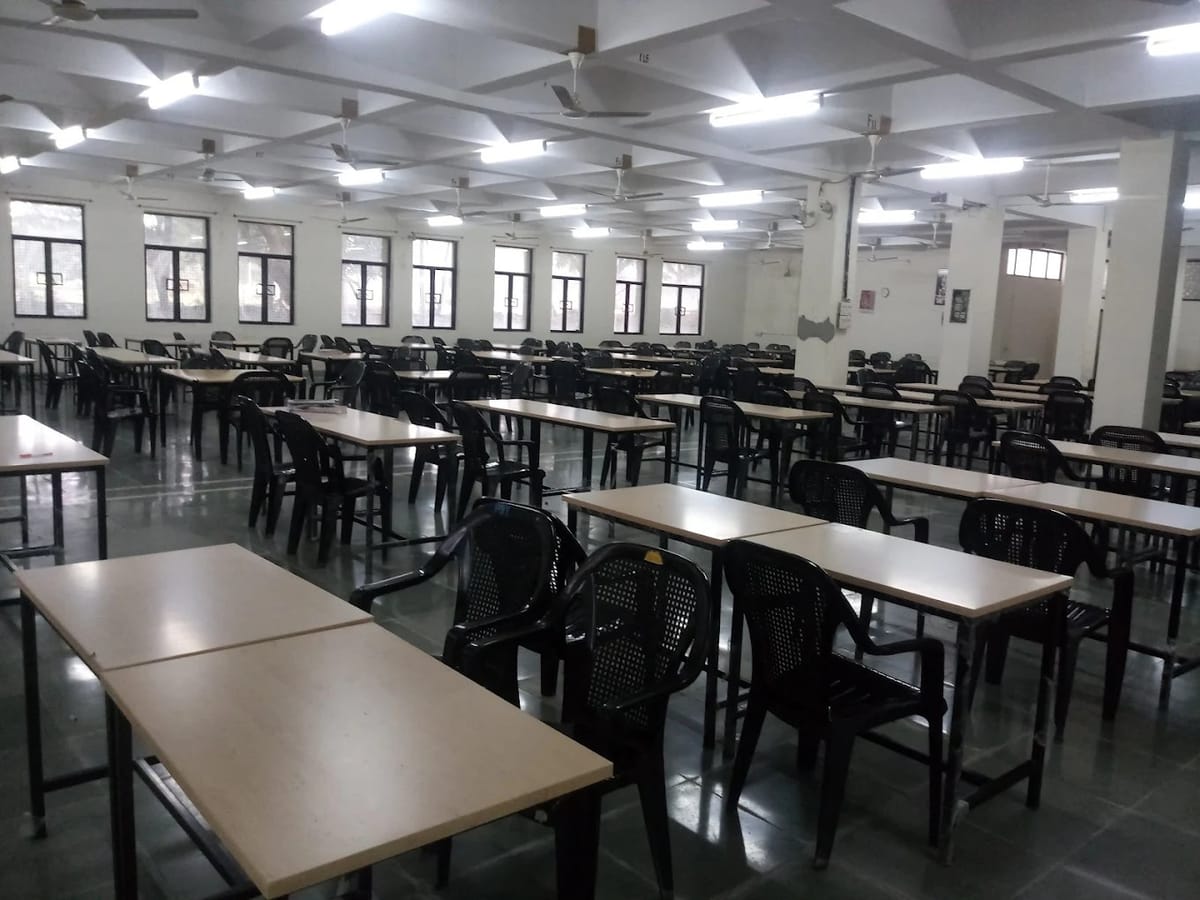 An examination hall at PES Institute of Medical Sciences and Research, Kuppam