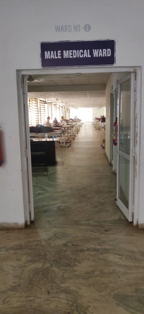 An inpatient ward at RIMS Hospital, Raipur