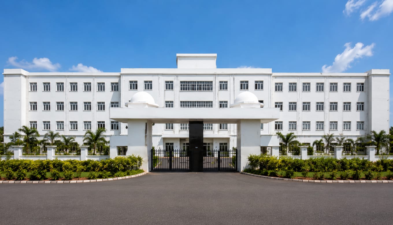 The Raipur Institute of Medical Sciences and Hospital main building, Raipur
