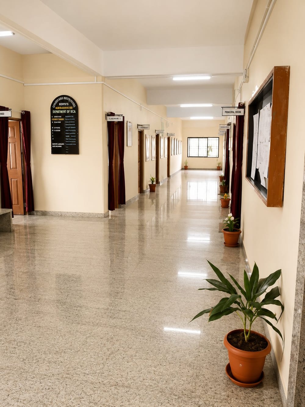 An academic corridor at RCSM GMC