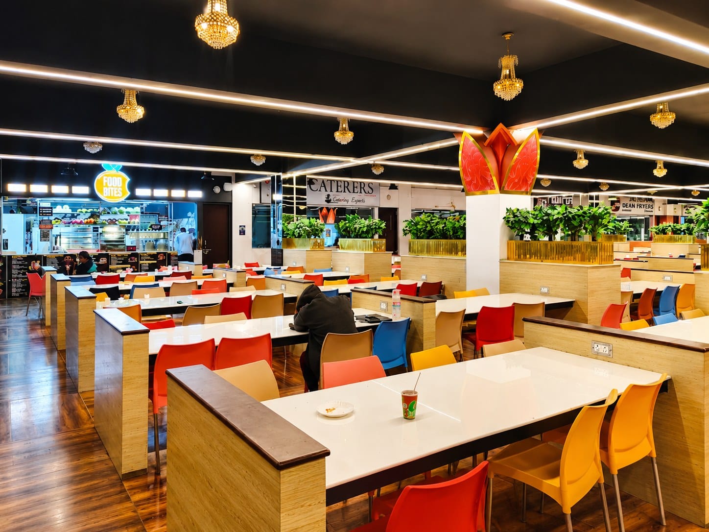 The food court / dining hall at Saveetha Medical College, Chennai